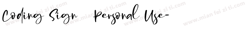 Coding Sign   Personal Use字体转换